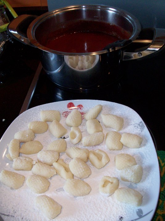 Italian gnocchi in tomato sauce